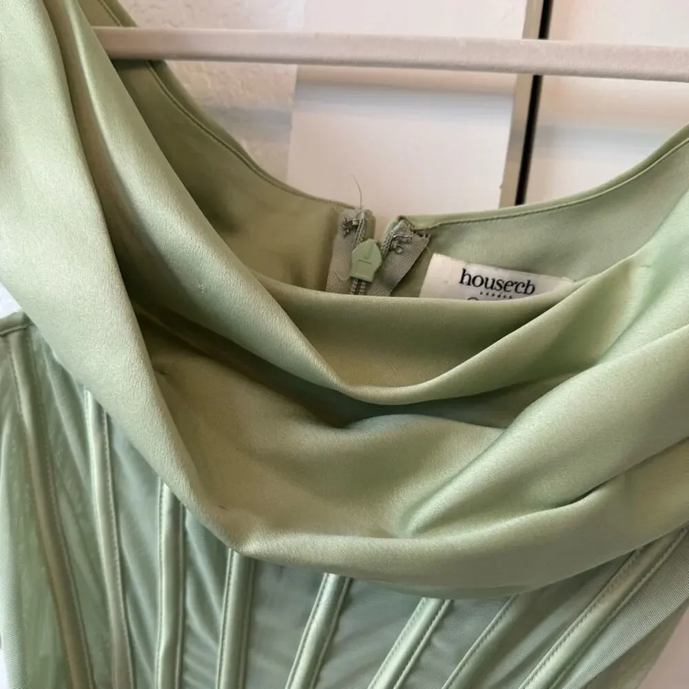 House of CB Lulu Corset Midi Dress In Pistachio